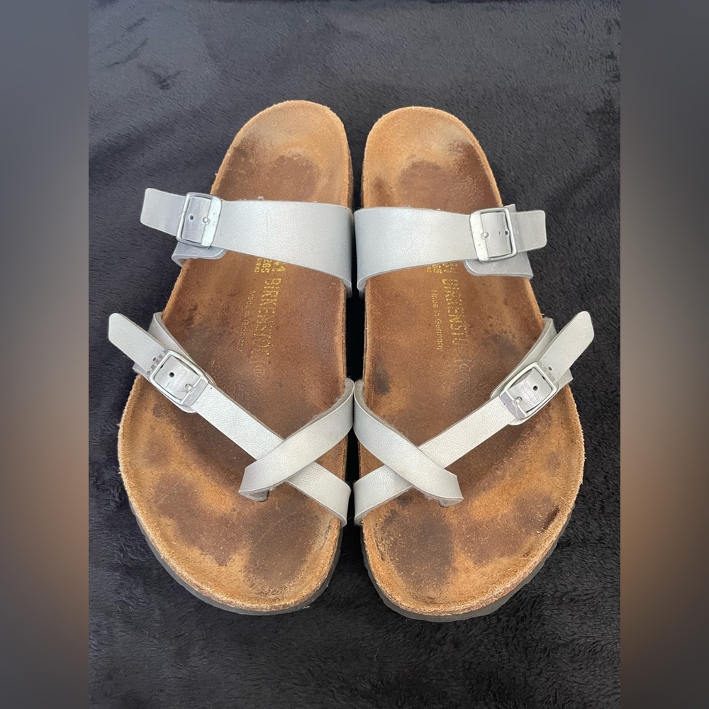 BIRKENSTOCK Mayari Womens Silver Sandals